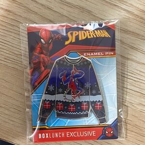 Marvel Spider-Man Holiday Sweater Pin - Red and Blue BOXLUNCH EXCLUSIVE